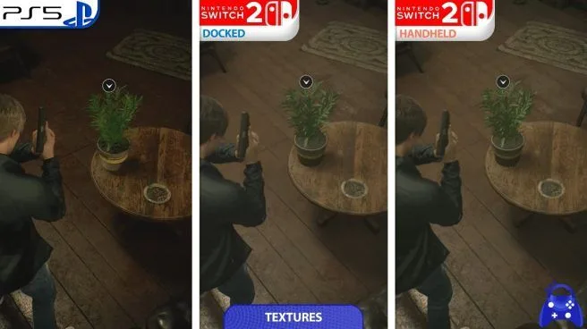 مقایسه گرافیکی بازی Resident Evil 2 بین Nintendo Switch 2 و PS5