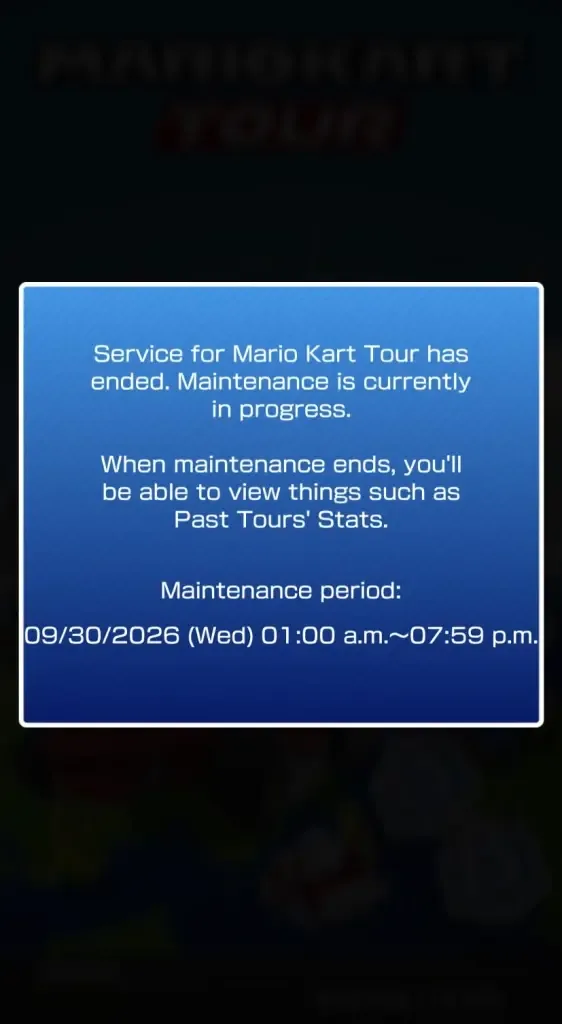 پایان کار Mario Kart Tour