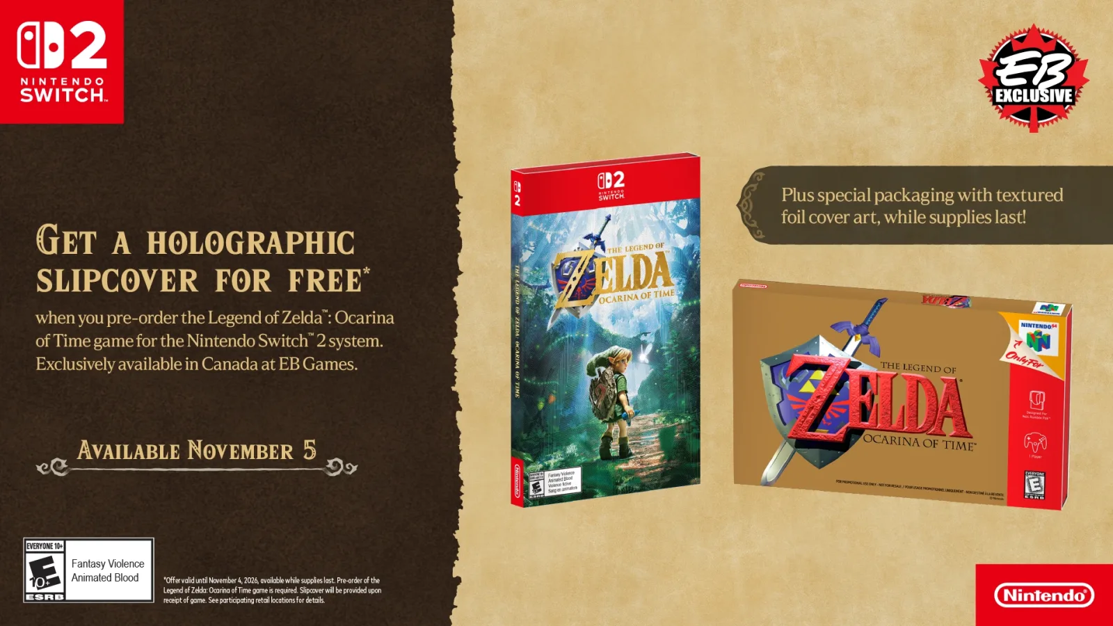 Zelda: Ocarina of Time pre-order bonus EB Games