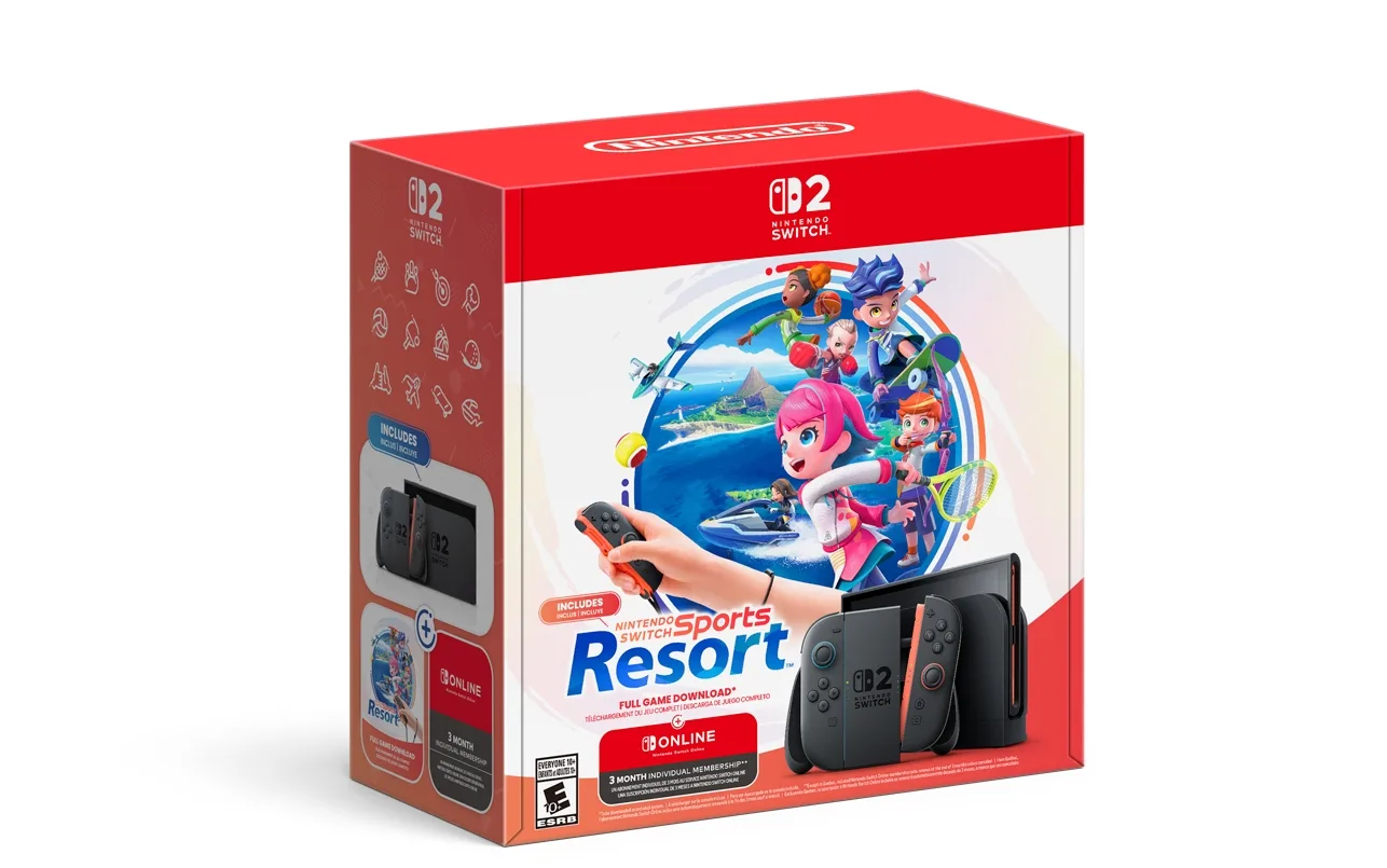 باندل نینتندو سوییچ ۲ به همراه بازی Nintendo Switch Sports Resort