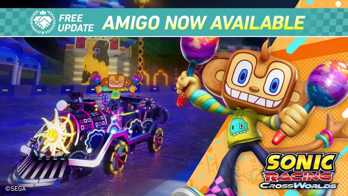 رقص و هیجان با آمیگو: شخصیت رایگان Samba de Amigo به Sonic Racing: CrossWorlds اضافه شد!