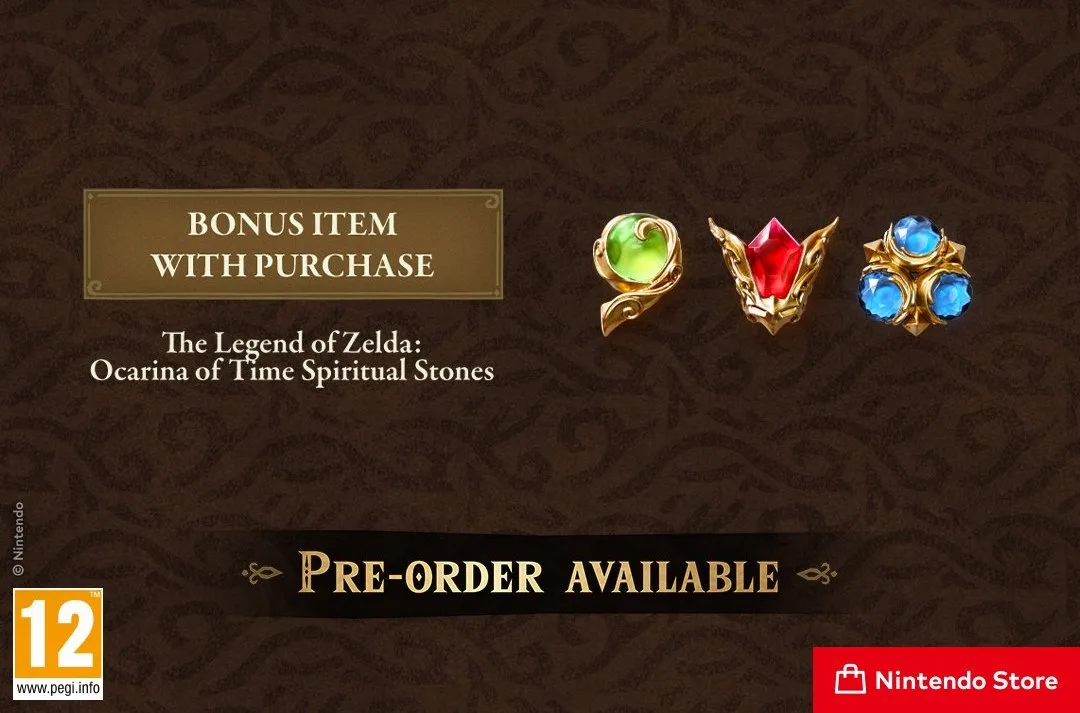 Zelda: Ocarina of Time pre-order bonus Spiritual Stones