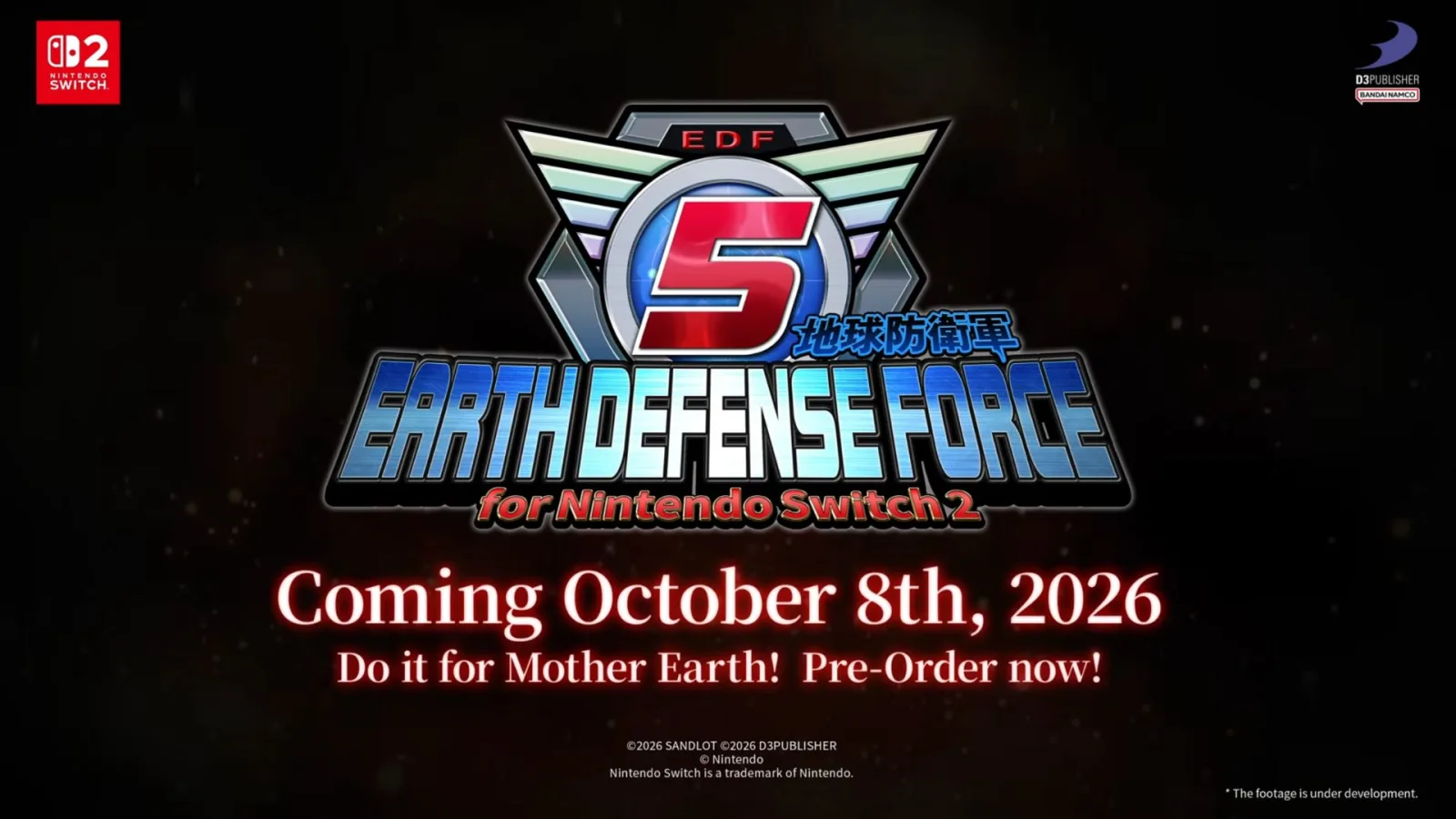 Earth Defense Force 5 با تریلر جدید و آغاز پیش‌فروش، آماده نبرد روی نینتندو سوییچ ۲ می‌شود!