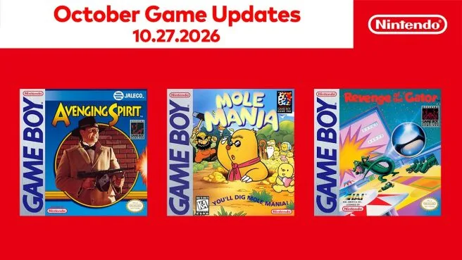 Nintendo Switch Online Game Boy games October 2026