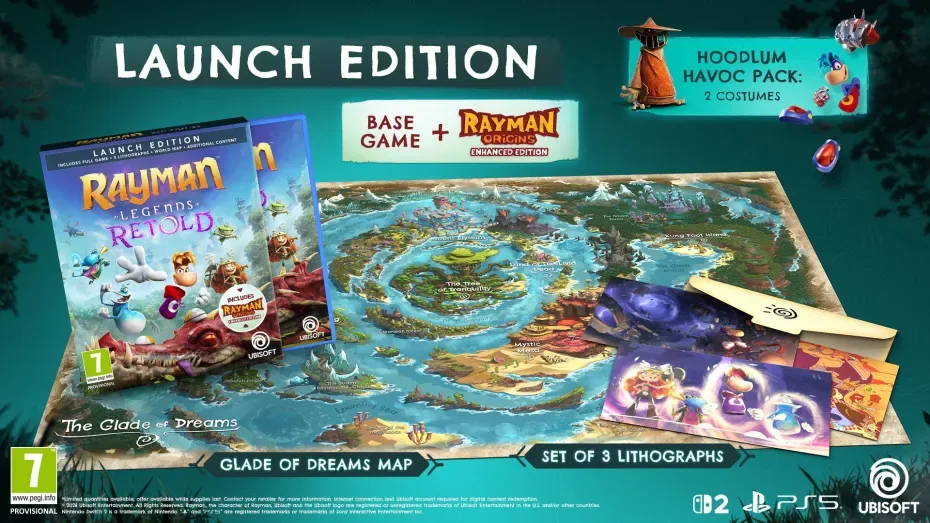 محتویات نسخه لانچ Rayman Legends Retold
